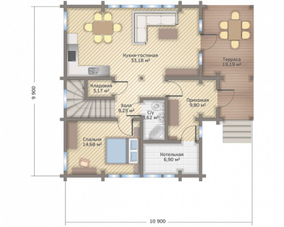 Дом из профилированного бруса ПБ-23, 180 м2