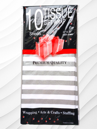 Бумага тишью в полоску, размер листа  50*66 см