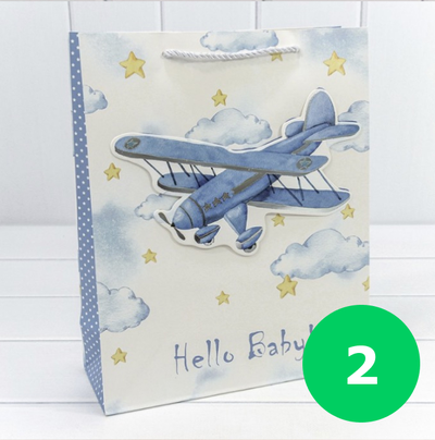 Пакет подарочный "Детский" с 3Д аппл.(микс), 26*32*10см