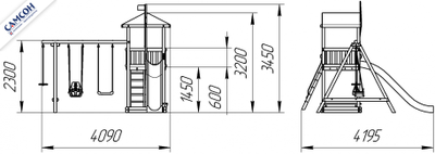 ДЕТСКАЯ ДЕРЕВЯННАЯ ИГРОВАЯ ПЛОЩАДКА САМСОН АМСТЕРДАМ в Воронеже
