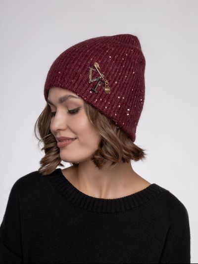 Шапка мохеровая с пайетками