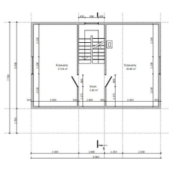 Одноэтажный каркасный дом с мансардой с тремя спальнями 110м² (SK12)