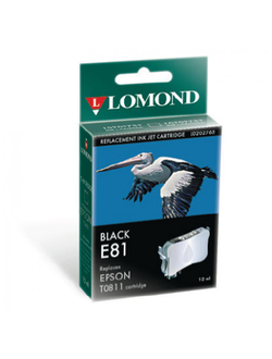 Картридж для принтера Epson, Lomonnd E81 Black, Черный, 12мл, Водорастворимые чернила
