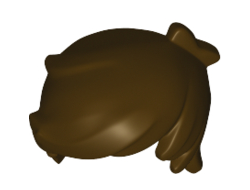 Minifigure, Hair Short Tousled with 2 Locks on Left Side, Dark Brown (40938 / 6248802)