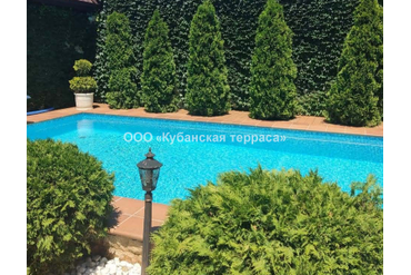 Терраса ДПК вокруг бассейна