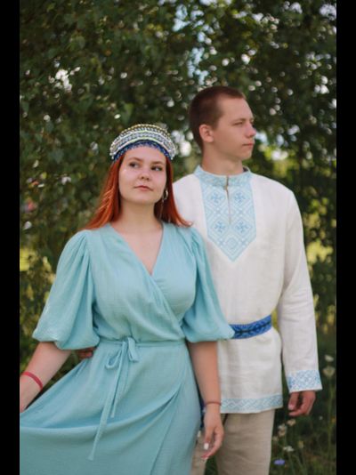 Платье на запах из муслина "Услада"