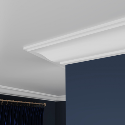 Потолочный карниз Ultrawood CR0023, из ЛДФ-декора, под покраску, 2.44 м.