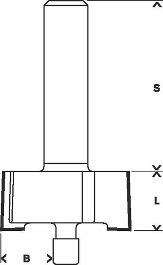 Фреза для выборки паза 8 ( B-9,5; L-12,7 )