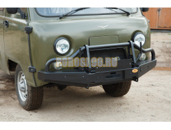 Передний силовой бампер серии Трофи на УАЗ Буханка 2989, 3741, 3909, 2206, 3962, 3303, 39094 1965- (02.051.03)