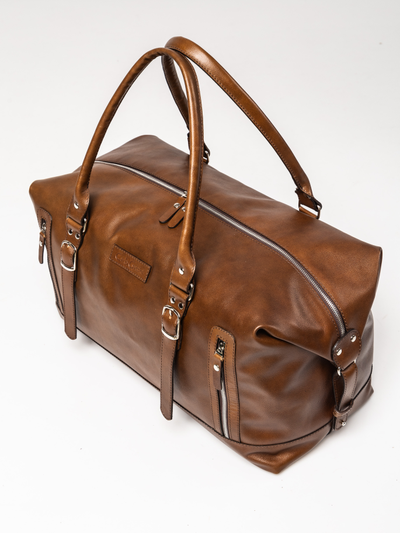 Кожаная дорожная сумка Bergamo Premium brown (арт. 4048-63)
