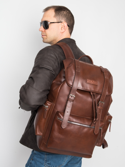 Кожаный рюкзак Voltaggio Premium brown (арт. 3091-53)