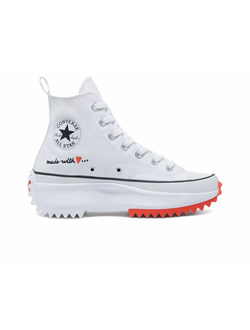 Кеды Converse Run Star Hike High Top "Made with Love" белые высокие на платформе женские 571874C