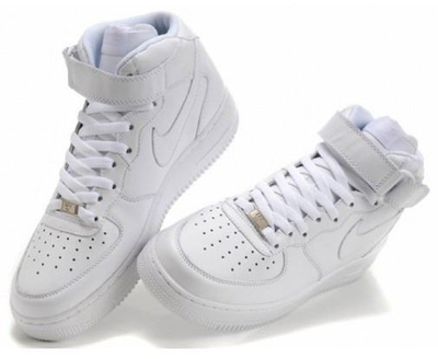 NIKE Air Force Высокие Белые (Зимние с мехом)