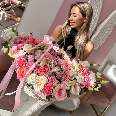 КОРЗИНА МИКС ЦВЕТОВ №22