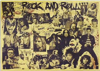 Rock and roll, плакат (Ч/Б) 51,5х36 см.
