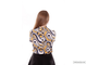 Блузка с жабо принт 813 Pretty One р. 38/ 46 RU