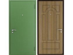 Металлическая дверь с отделкой порошковым напылением и МДФ. Модель ДК970