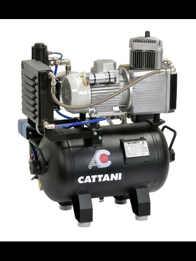 Компрессор стоматологический одноцилиндровый  (без осушителя(без кожуха) ,67,5 л/мин, ресивер 30 л) | Cattani (Италия)
