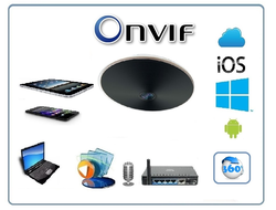 Потолочная - настенная WiFi/LAN видеокамера панорамная с DVR, 960P HD (YooSee)