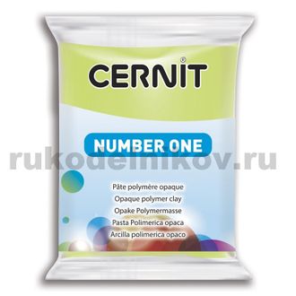 полимерная глина Cernit Number One, цвет-lime green 601 (лайм), вес-56 грамм