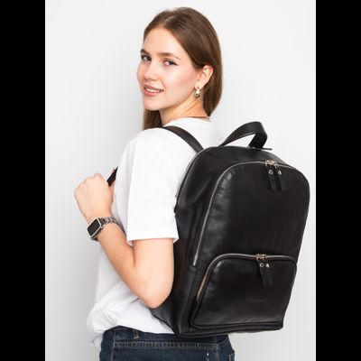 Женский кожаный рюкзак Vicenza Premium black (арт. 
3105-51)