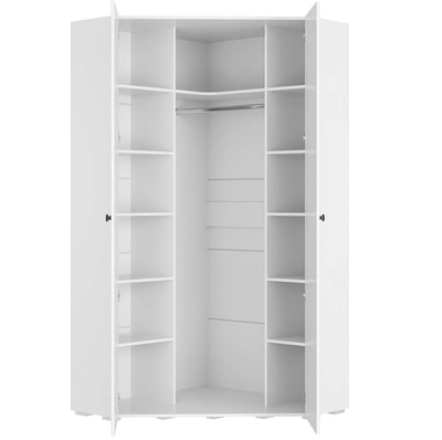 Шкаф угловой Софт ШКУ-01 белый/эмаль белая F26 (БТС)