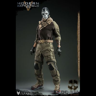 Саймон "Гоуст" Райли (Призрак, Ghost, Call of Duty Modern Warfare 2019) КОЛЛЕКЦИОННАЯ ФИГУРКА 1/6 scale MODERN BATTLEFIELD END WAR V GHOST (FS-73030) - FLAGSET