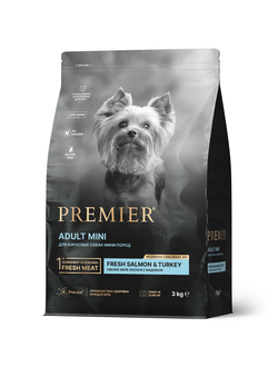 PREMIER (Премьер) сухой корм для собак мини - пород, Лосось 3 кг