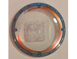 Dish 6 x 6 Inverted Radar - Solid Studs with Cracked Glass Gyrosphere Pattern, Trans-Clear (44375bpb10 / 6226512 / 6239430)