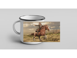 Кружка металлическая эмалированная RED DEAD REDEMPTION 2,РЕД ДЕАД РЕДЕМПТИОН 2  №10