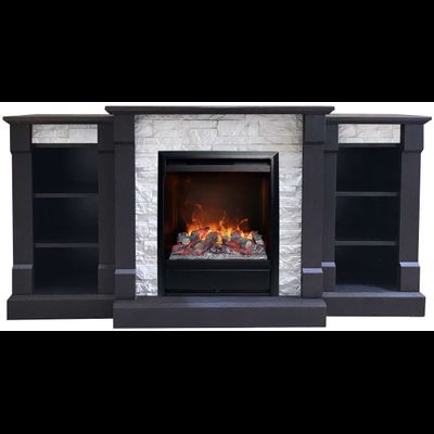 Электрокамин Моника LUX BL M2 с очагом 3D Olympic