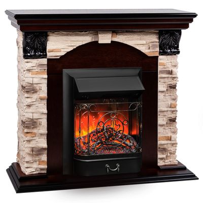 Электрокамин Dublin Rock AO с очагом Majestic
