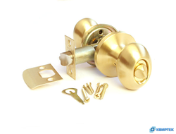 Ручка-защёлка дверная с фиксатором 6093-03-gm золото матовое купить в Челябинске | КВИРТЕК