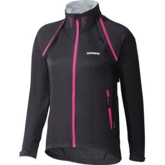 Велокуртка Shimano Tour, Zipp off, женск., |L|M|, отстегив. рукава, роз.-черн., ECWJARSKS02W24