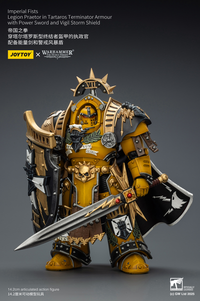 Претор Имперских Кулаков в броне Тартарос (Warhammer Horus Heresy) - КОЛЛЕКЦИОННАЯ ФИГУРКА 1/18 Imperial Fists Legion Praetor in Tartaros Terminator Armour  (JT03295) - JOYTOY