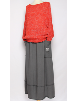 ДЖЕМПЕР "КИМОНО БУКЛЕ" красный, черный до р.56