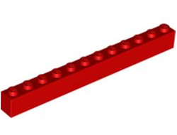 Brick 1 x 12, Red (6112 / 611221)