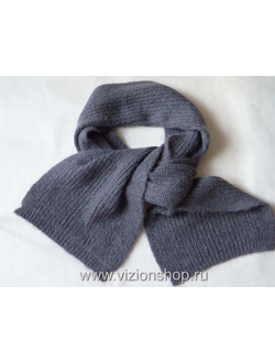 итальянский вязаный шарф из мохера визио серый фото