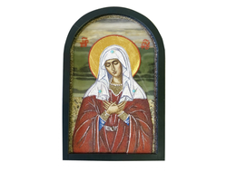 Иконы с каменной росписью, разные лики