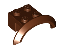 Vehicle, Mudguard 4 x 2 1/2 x 1 with Arch Round, Reddish Brown (98282 / 6355651)