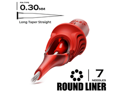7 LLT-S / 0,30mm -  Round Liner Long Taper Straight - CARTEL
