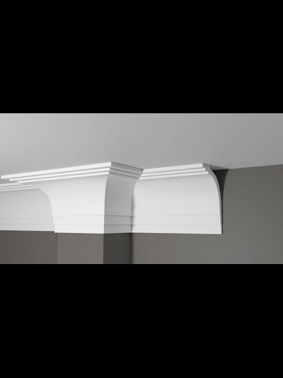 Потолочный плинтус DECOR-DIZAYN DD511, из дюрополимера, под покраску, ударопрочный