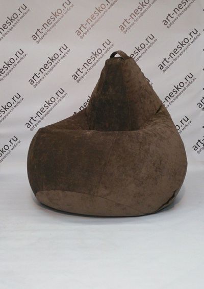Кресло-груша средняя велюр коричневый