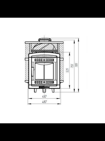 Печь банная "Атмосфера-М" сетка нержавеющая
