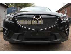Защита радиатора Mazda CX-5 2012-2017 black низ PREMIUM