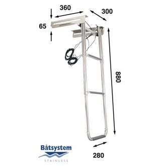 Автоматический трап для бушприт-площадок Batsystem BKR93 880 x 300 мм 3 ступеньки, 9519037520