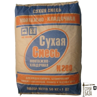 Сухая смесь М200 монтажно-кладочная 50 кг