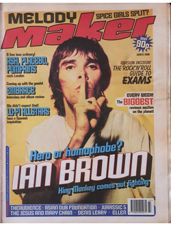 Melody Maker Magazine 6 June 1998 Ian Brown, Иностранные музыкальные журналы, Intpressshop