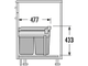 Встраиваемое ведро для мусора 30л Tandem Hailo 3663-10