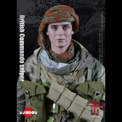 ТРЕСНУЛ УГОЛОК - Британский коммандо-снайпер времен Второй Мировой - КОЛЛЕКЦИОННАЯ ФИГУРКА 1/6 WWII British Commando Sniper 1944 (UD9018) - UJINDOU